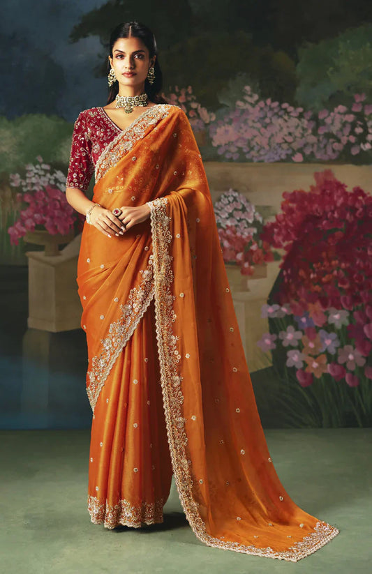 Orange Sarees