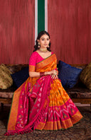 Golden Melody Tissue Saree for Wedding Wear