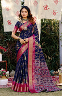 Floral Muse Silk Saree For Festive Wear