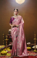 Pallu Silk Cotton Saree For Wedding Wear