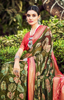 Bloom Brasso Saree For Semi Formal Wear