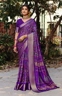 Tribal Grace Crepe Saree For Festive Wear