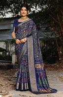 Tribal Grace Crepe Saree For Festive Wear