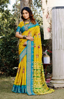 Floral Muse Silk Saree For Festive Wear