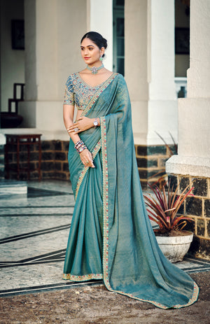 Plainza Satin Saree For Festive Wear
