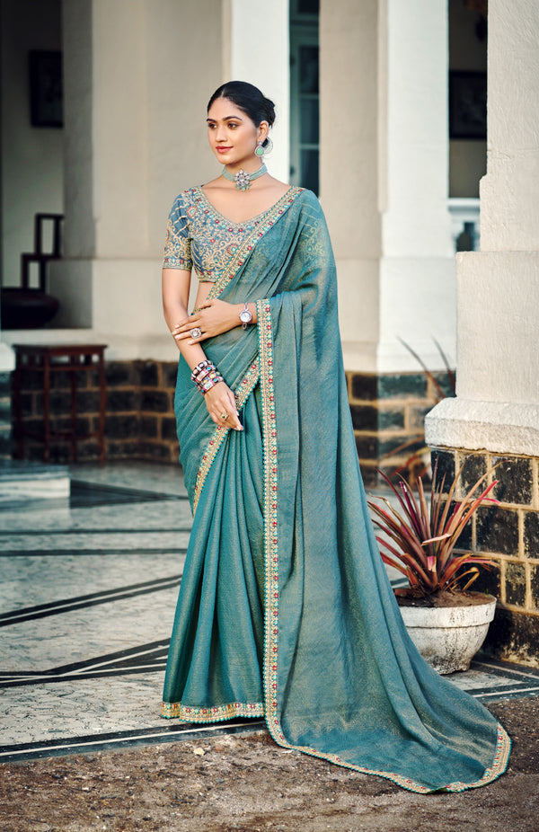 Plainza Satin Saree For Festive Wear