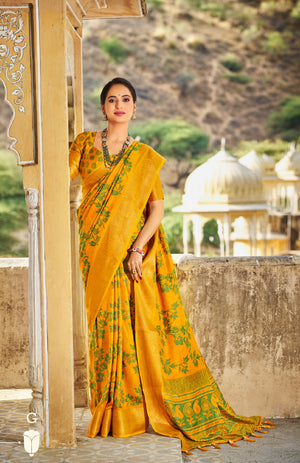 Flora Crepe Saree For Daily Wear