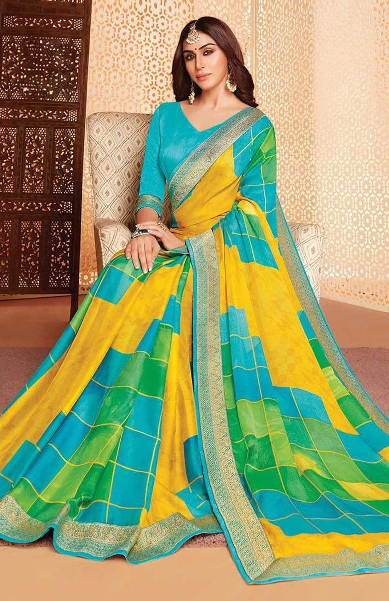 Sunlit Symphony Saree