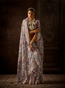 Kiyara Charm Organza Saree for Festive Wear