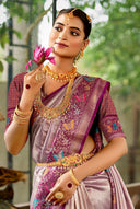 Tanishvi Glow Art Silk Saree for Wedding Wear