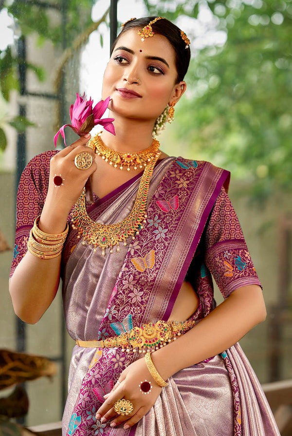 Tanishvi Glow Art Silk Saree for Wedding Wear