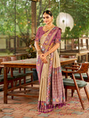 Tanishvi Glow Art Silk Saree for Wedding Wear