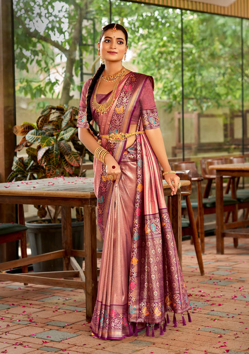 Tanishvi Glow Art Silk Saree for Wedding Wear