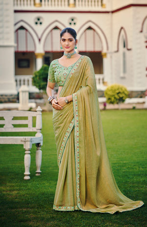 Plainza Satin Saree For Festive Wear
