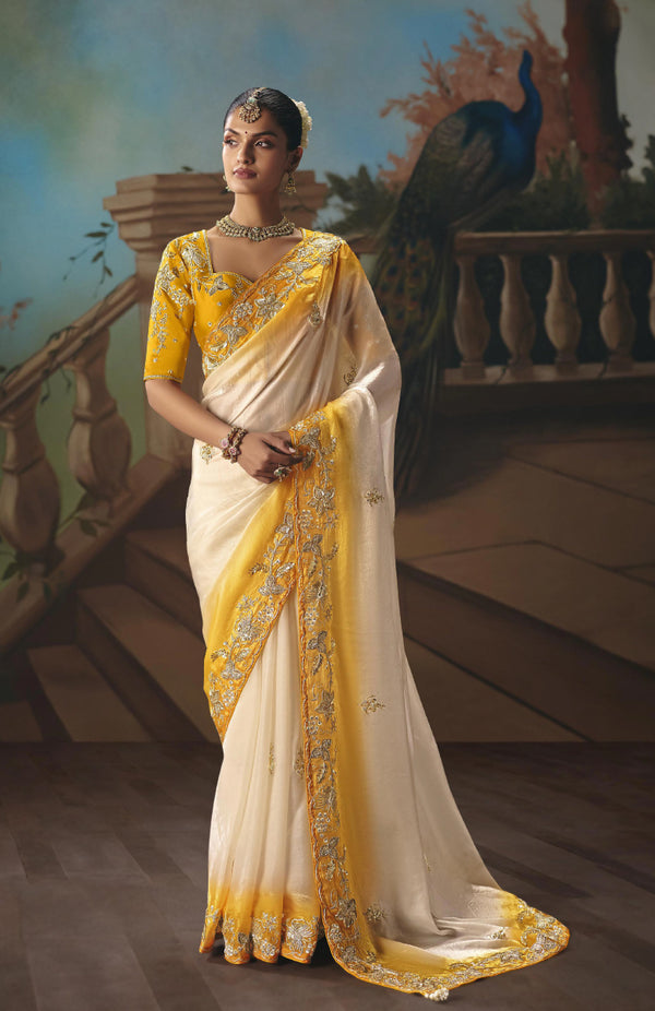 Nazakat Chiffon Saree For Wedding Wear