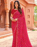 Rangriti Dots Chiffon Saree For Daily Wear