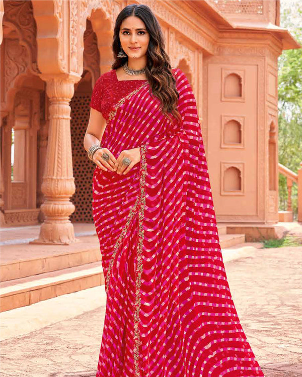 Rangriti Dots Chiffon Saree For Daily Wear