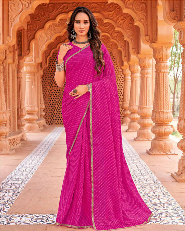 Gulnaaz Bandhej Chiffon Saree for Daily Wear