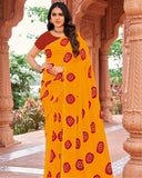 Chakra Charm Chiffon Saree for  Daily Wear