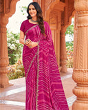 Rekharang Chiffon Saree for Daily Wear