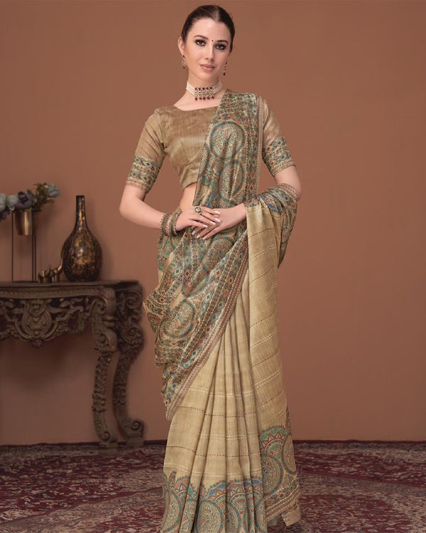 Tassarya Tussar Saree For Daily Wear
