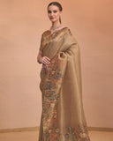 Saanvi Shine Tissue Saree for Daily Wear