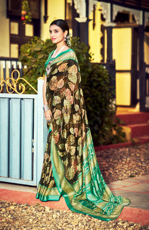 Bloom Brasso Saree For Semi Formal Wear