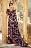 Flora Crepe Saree For Daily Wear
