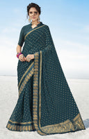 Regal Zari Drape Georgette Saree for Festive Wear