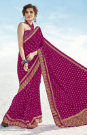 Regal Zari Drape Georgette Saree for Festive Wear
