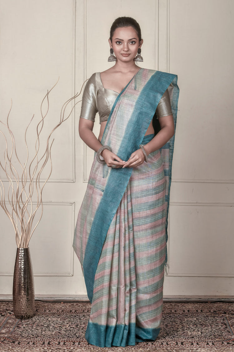 Jhalar Cotton Saree for Semi Formal Wear