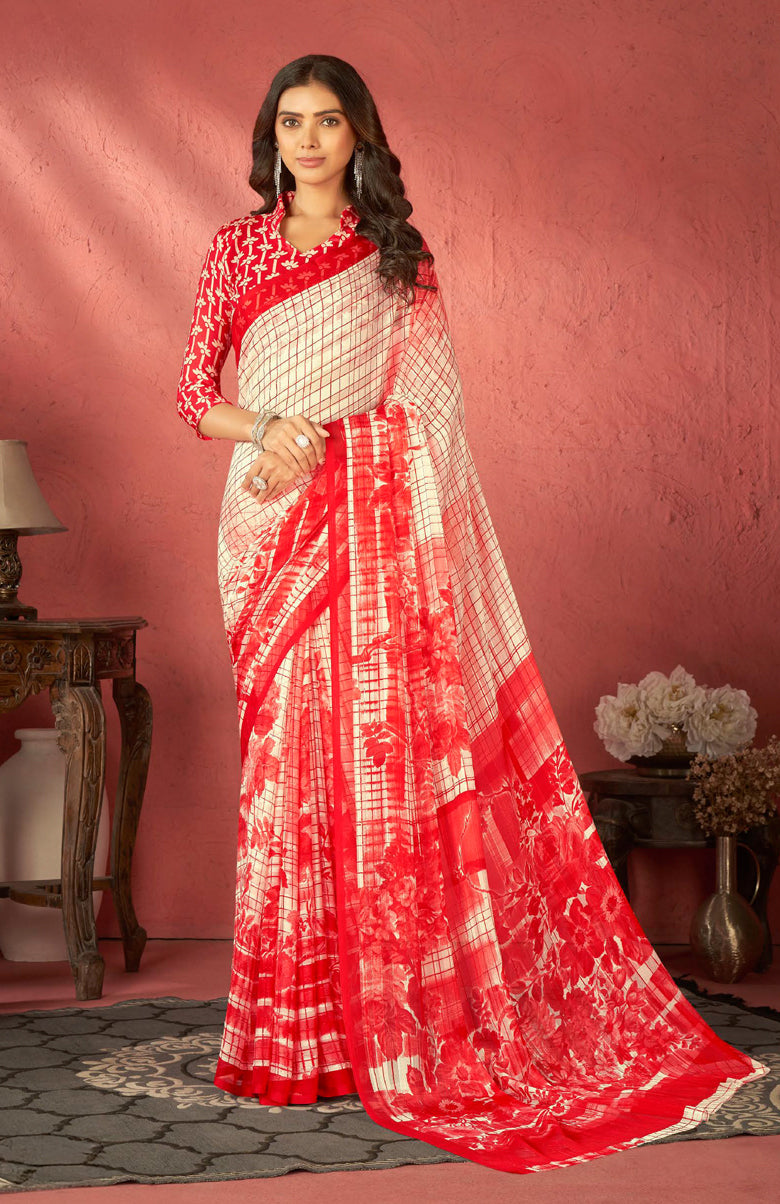 Red Harmony Saree