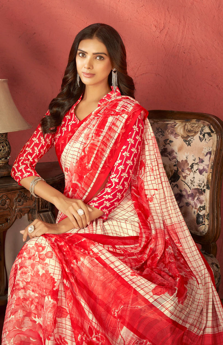 Red Harmony Saree