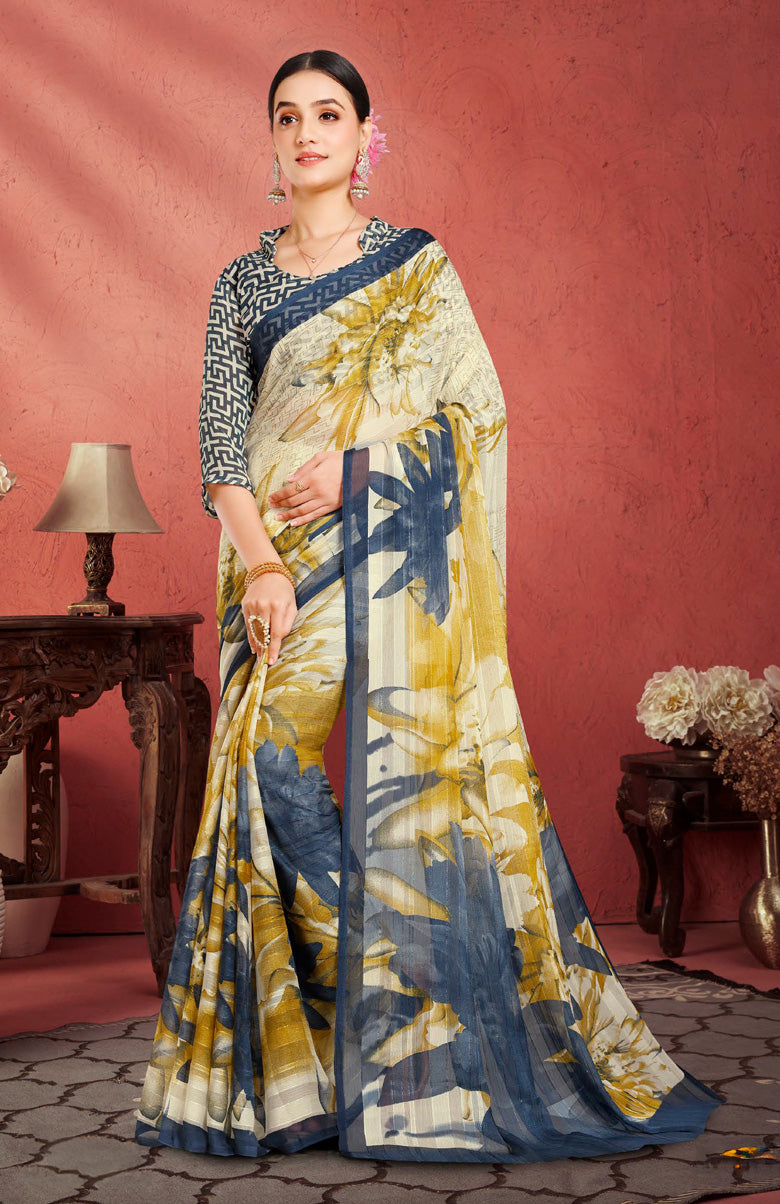 Vintage Flora Saree