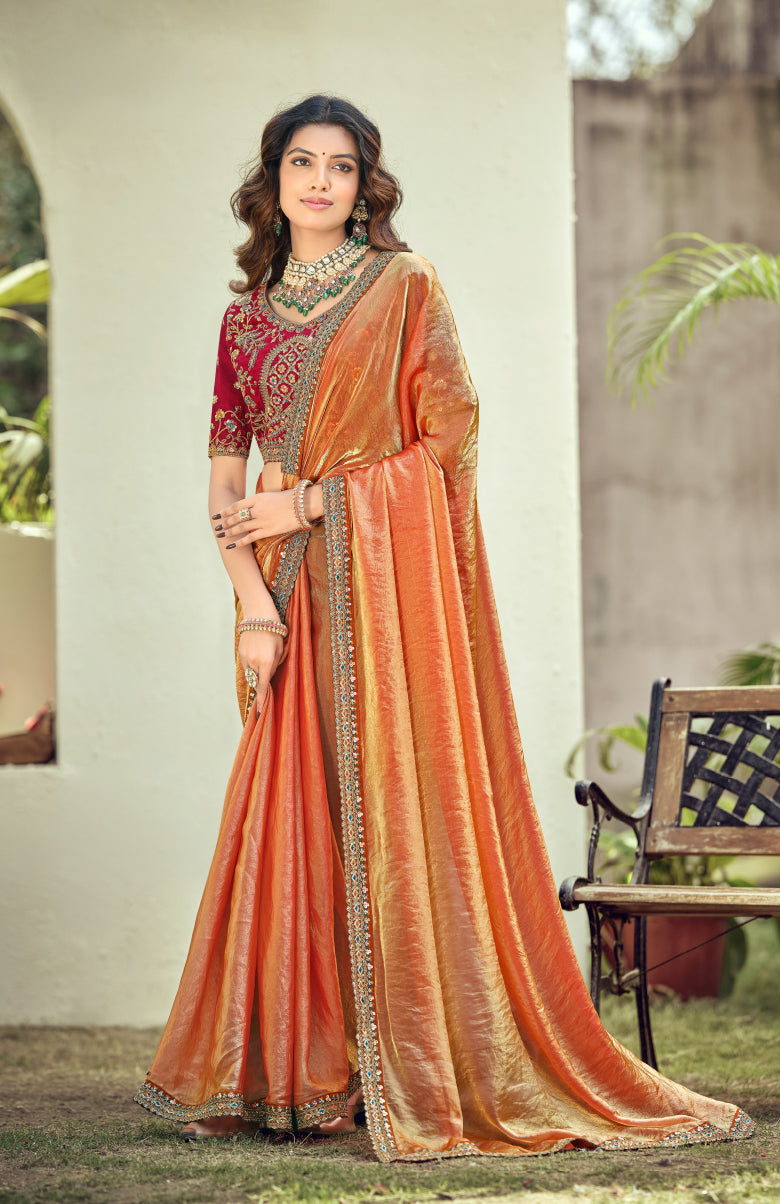 Tasvira Satin Saree for Festive Wear