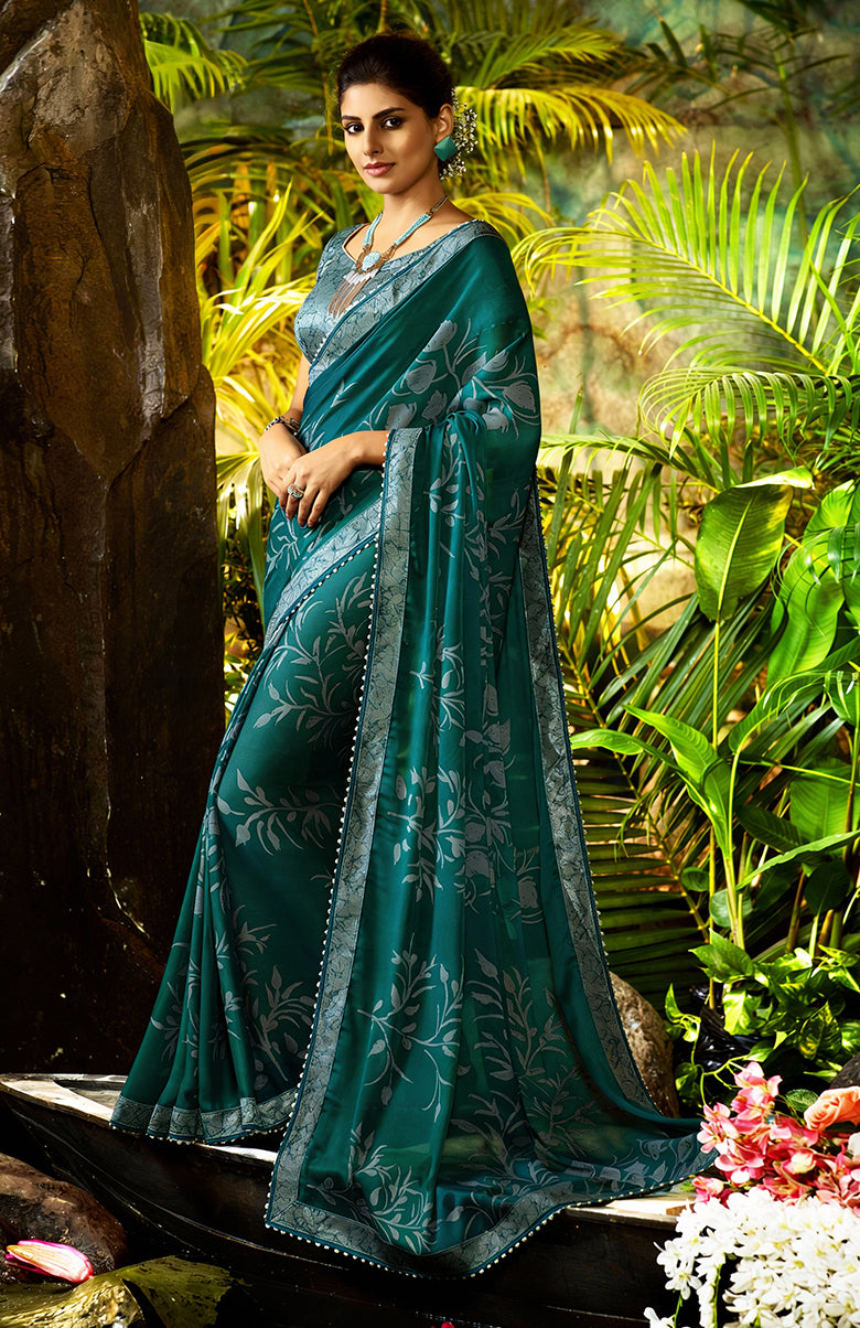 Kriva Aura Fancy Georgette Saree For Semi Formal Wear