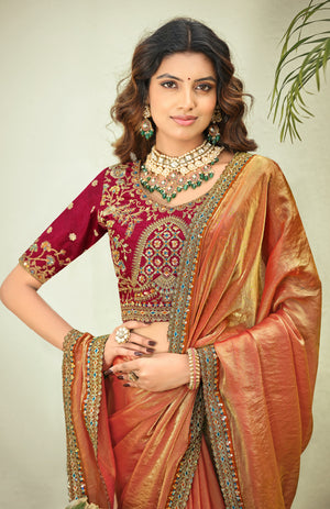 Tasvira Satin Saree for Festive Wear