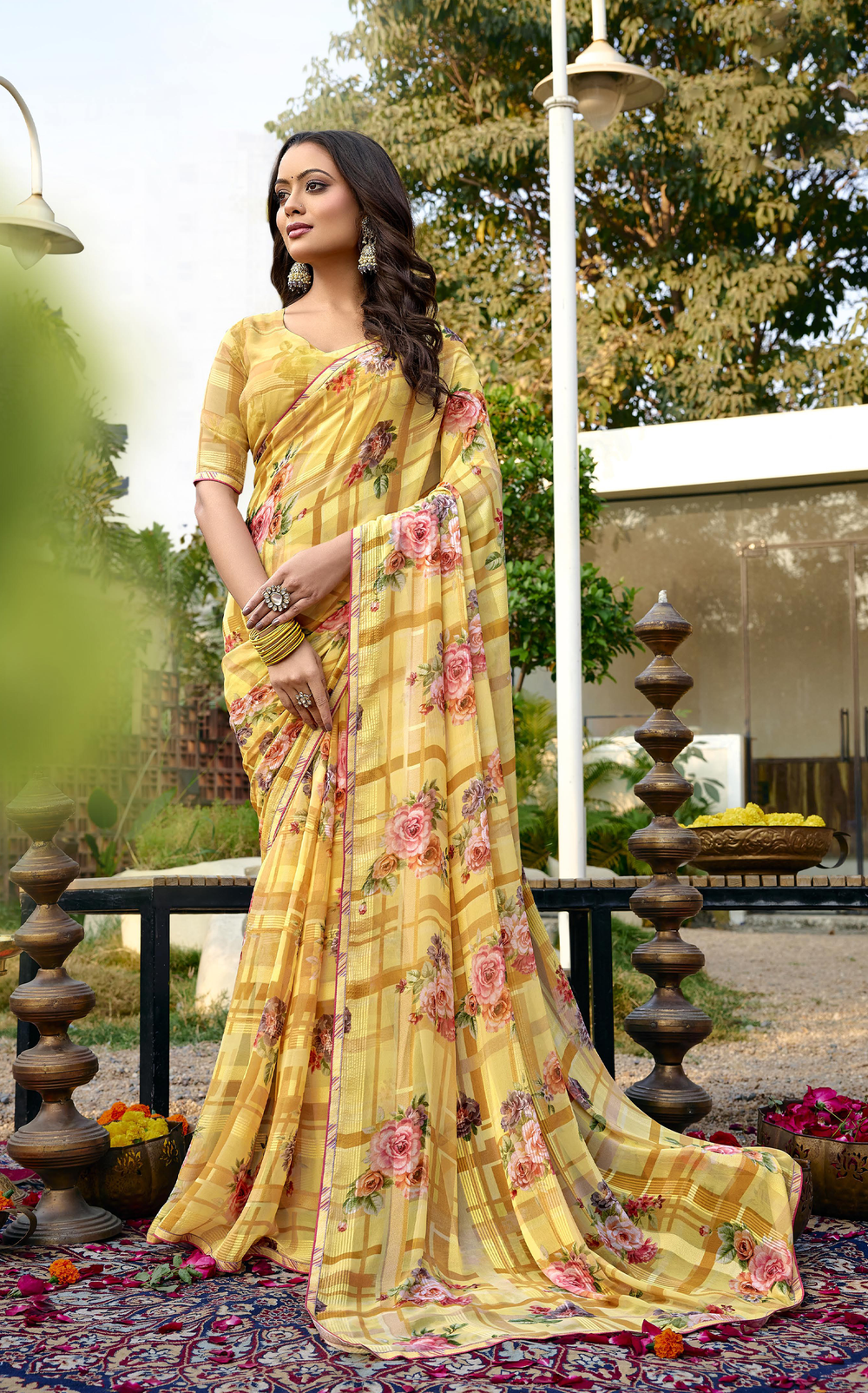 Dream Petals Georgette Saree for Daily Wear