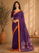 Floral Jute Cotton Handloom Jamdani Saree