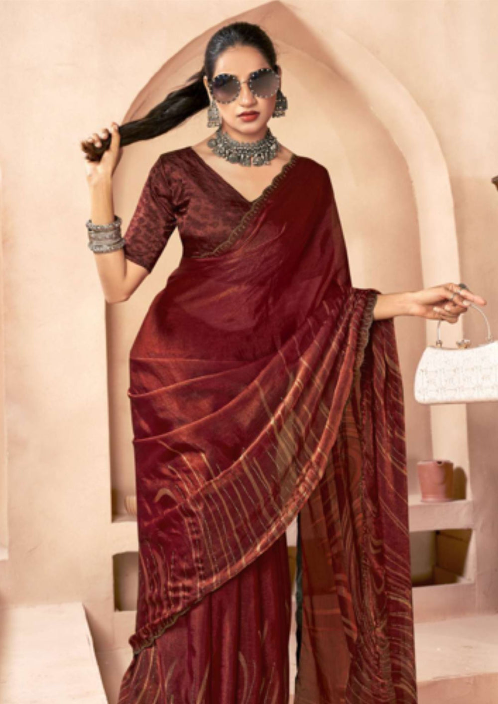 Sundari Cotton Saree For Semi Formal Wear