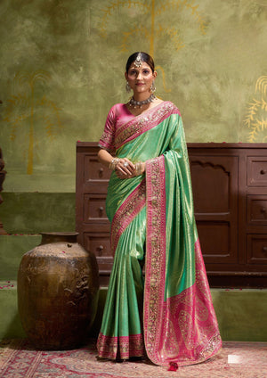 Glam Silk Saree For Wedding Wear