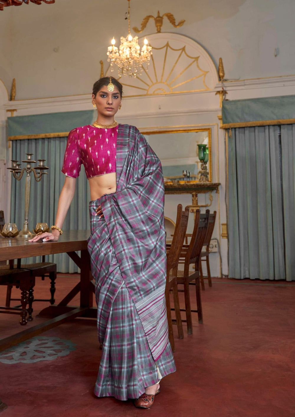 Linobloom Linen Saree for Wedding Wear