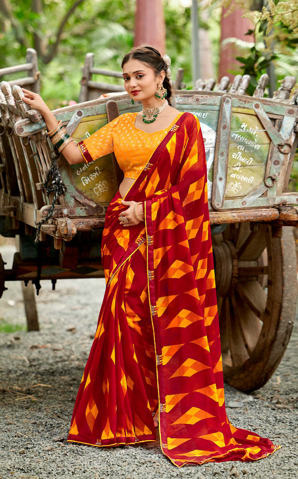 Flora Wave Georgette Saree for Daily Wear