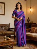 Mul Cotton Doore Zari Patta Saree