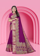 Vichitra Charm Silk Saree For Semi Formal Wear