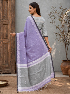 Woven Design Jute Cotton Handloom Jamdani Saree