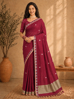 Cotton Jamdani Resham Weaving Saree