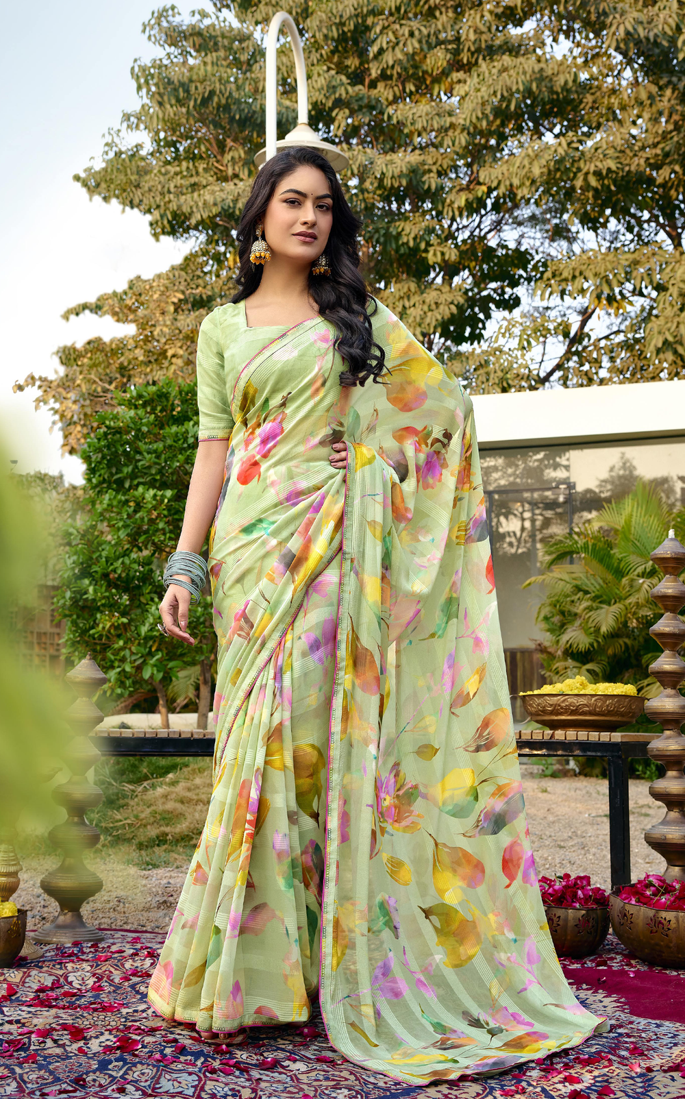 Florique Georgette Saree for Daily Wear