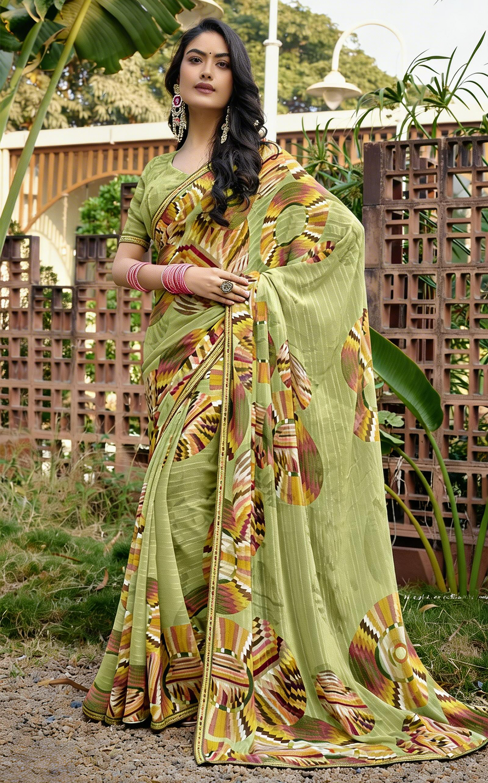 Roseva Georgette Saree for Daily Wear