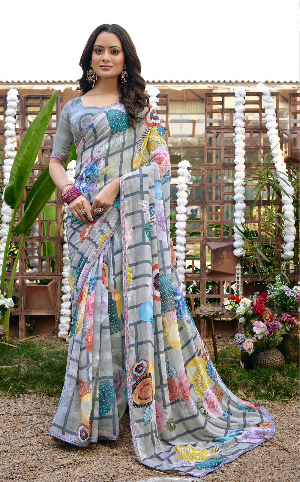 Floreva Georgette Saree for Daily Wear